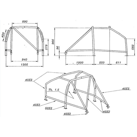 ARCO DE SEGURIDAD OMP PEUGEOT 306