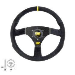 OMP FLAT STEERING WHEEL 320 CARBON S