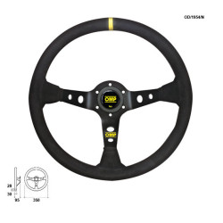 OMP CORSICA LEATHER ROUND BLACK WHEEL