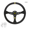 OMP CORSICA LEATHER ROUND BLACK WHEEL