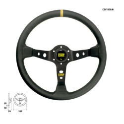 OMP CORSICA BLACK SMOOTH LEATHER STEERING WHEEL