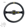 OMP LEATHER DISPLACED STEERING WHEEL