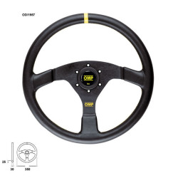 FLAT STEERING WHEEL OMP VELOCITA 'SMOOTH LEATHER