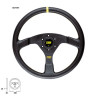 FLAT STEERING WHEEL OMP VELOCITA 'SMOOTH LEATHER