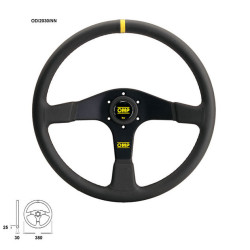 VOLANT PLAT OMP VELOCITA' 380 mm CUIR LISSE