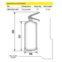 EXTINCTEUR OMP 2 KG ABC POUDRE