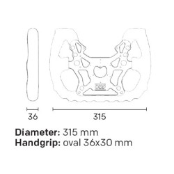 OMP 310 ALU GT FLAT STEERING WHEEL