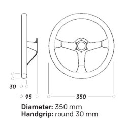 VOLANT TULIPÉ OMP 350 CARBON D