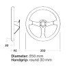 VOLANTE DESPLAZADO OMP 350 CARBON D