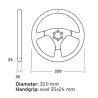 OMP 320 ALU S FLAT STEERING WHEEL