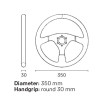 OMP FLAT STEERING WHEEL VELOCITA' SUPERLEGGERO