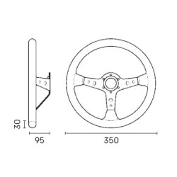 OMP FULL DISHED STEERING WHEEL CORSICA SUPERLEGGERO