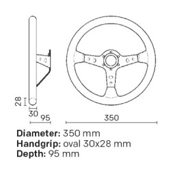 OMP CORSICA SILVER PLAIN LEATHER STEERING WHEEL