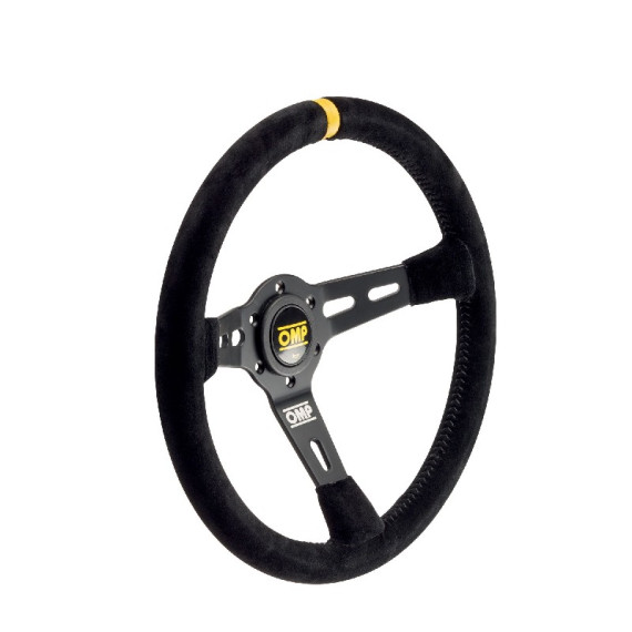 SEMI-DISPLACED STEERING WHEEL OMP RS LEATHER VUELTA D350