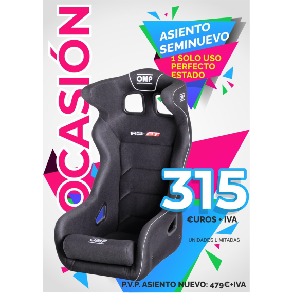 SEAT OMP RS-PT 2 FIA BLACK