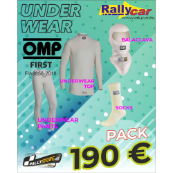 OMP PACK OF FIA FIRE RESISTANT UNDERWEAR FOR RALLY