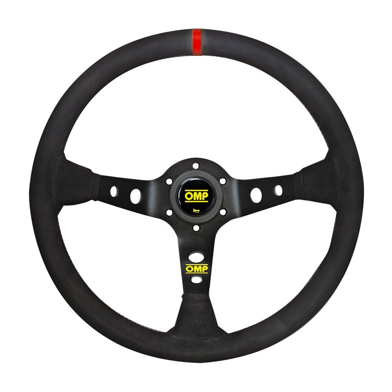 VOLANTE OMP CORSICA PIEL VUELTA NEGRO/ROJO